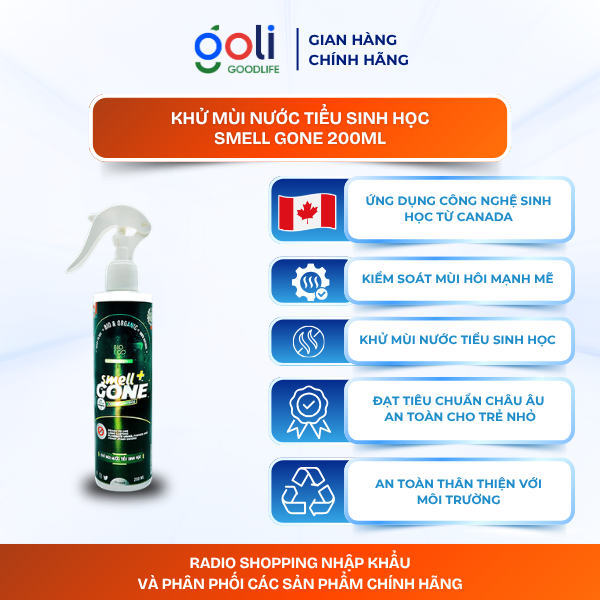 Chai xịt Smell Gone khử mùi nước tiểu 200ml